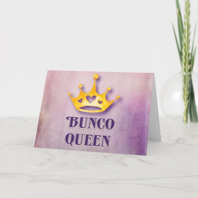 Cartão Happy Birthday Bunco Queen (Frente)
