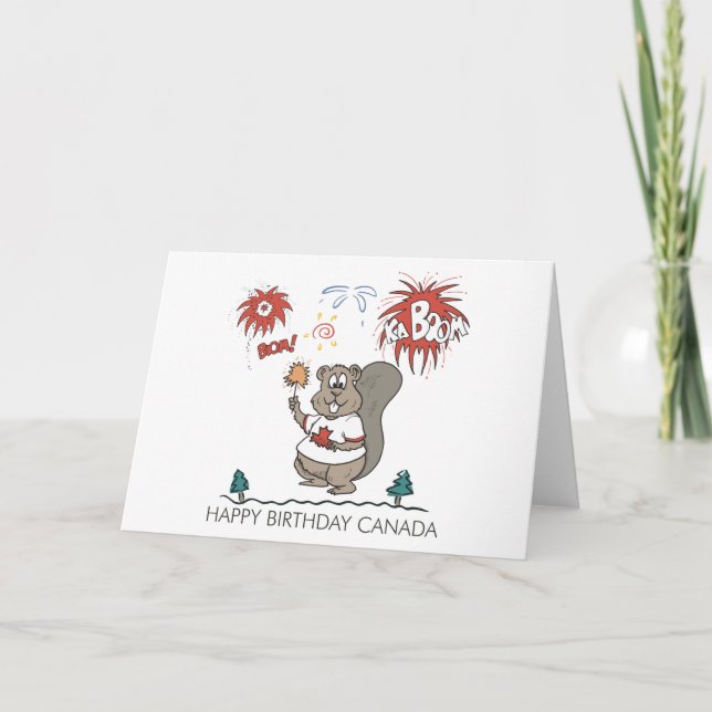 Cartão Happy  Birthday Canada (Frente)