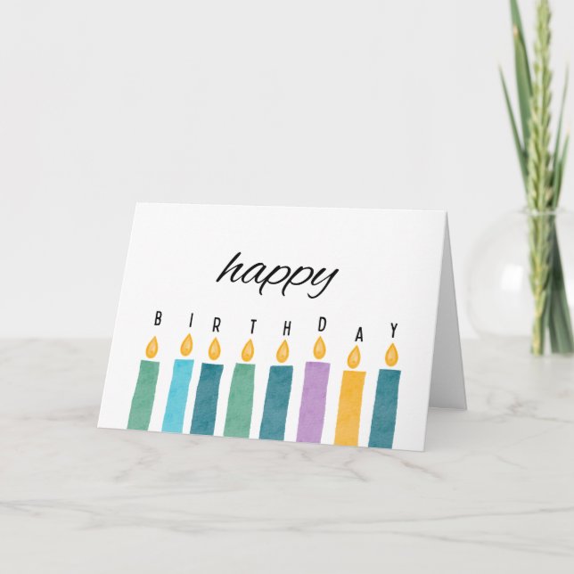 Cartão Happy Birthday Candle (Frente)