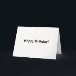 Cartão Happy Birthday Card<br><div class="desc">Simple Birthday Card.</div>