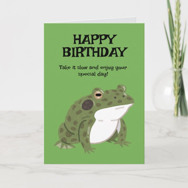 Cartão Happy Birthday Card – Cheerful & Customizable (Frente)