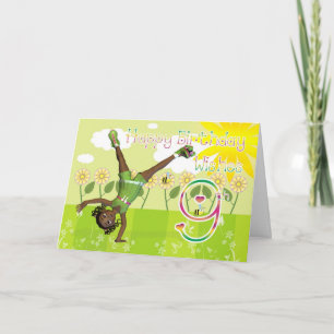 Cartão Happy birthday card cute little girl