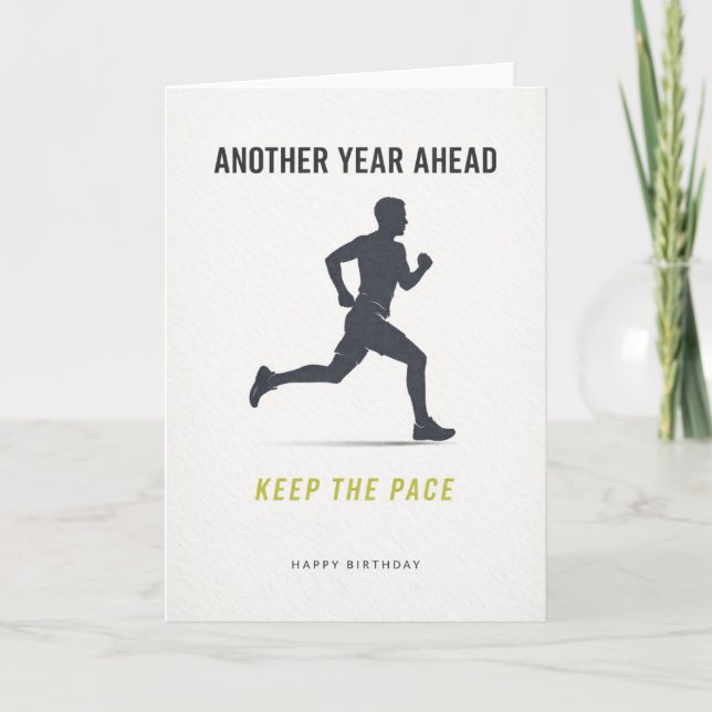 Cartão happy birthday card runner (Frente)