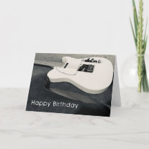 Happy birthday card with guitar