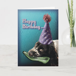 Cartão Happy Birthday chew shoe....