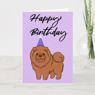 Cartão Happy Birthday Chow Chow