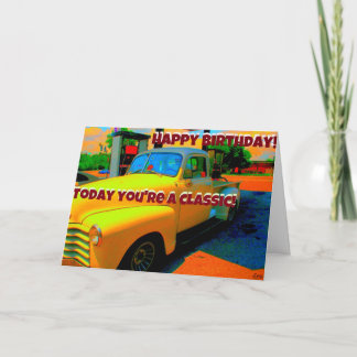 Cartão Happy Birthday Classic Auto Birthday Card