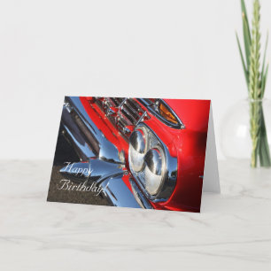 Cartão Happy Birthday Classic car greeting card