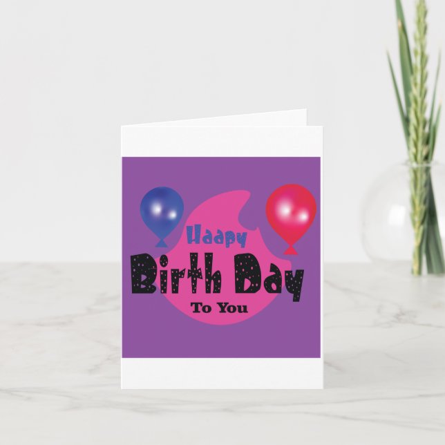 Cartão Happy Birthday – Colorful Celebration Party Design (Frente)