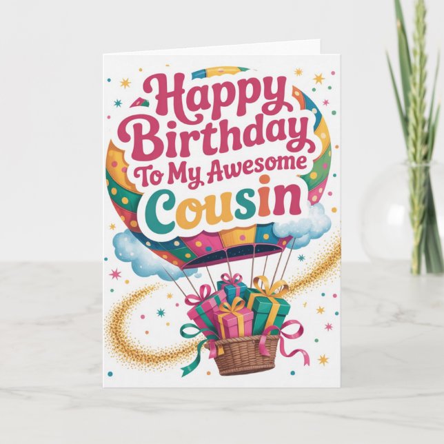 Cartão Happy Birthday Cousin Card (Frente)