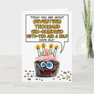 Cartão Happy Birthday Cupcake - 48 years old