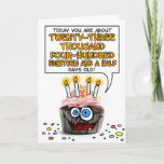 Cartão Happy Birthday Cupcake - 64 years old<br><div class="desc">How many days old are you - fun birthday card for a 64 year old</div>