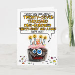 Cartão Happy Birthday Cupcake - 74 years old<br><div class="desc">How many days old are you - fun birthday card for a 74 year old</div>