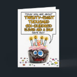 Cartão Happy Birthday Cupcake - 78 years old<br><div class="desc">How many days old are you - fun birthday card for a 78 year old</div>