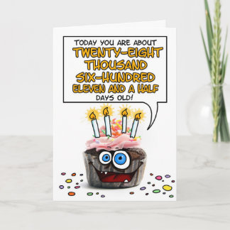 Cartão Happy Birthday Cupcake - 78 years old