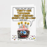 Cartão Happy Birthday Cupcake - 87 years old<br><div class="desc">How many days old are you - fun birthday card for a 87 year old</div>