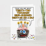 Cartão Happy Birthday Cupcake - 90 years old<br><div class="desc">How many days old are you - fun birthday card for a 90 year old</div>