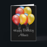 Cartão Happy Birthday Customizable Card<br><div class="desc">This card says "Happy Birthday". The great thing about this card is that you can customize it with the persons name,  your name,  your own word message,  and it comes with matching postage. Get this great card for your special birthday so place your heart inside.</div>