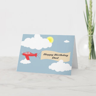 Cartão Happy Birthday Dad - Airplane Dad
