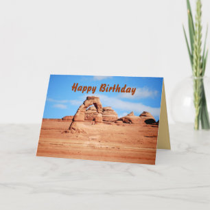 Cartão Happy Birthday, Delicate Arch, Arches Park, Utah