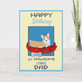 Cartão Happy Birthday Dog Daddy from Your Corgi Dog