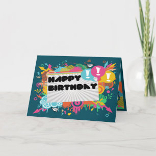 Cartão Happy Birthday Explosion