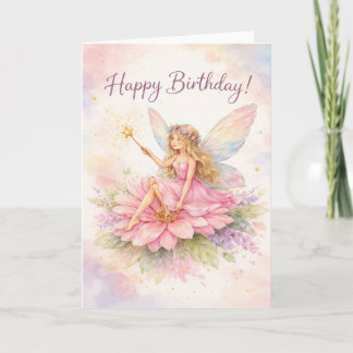 Cartão Happy Birthday - Fairy