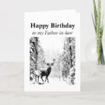 Cartão Happy Birthday Father-in-law Vintage Stag, Deer<br><div class="desc">Happy Birthday Father-in-law Vintage Stag,  Deer Animal,  Wildlife,  Nature</div>