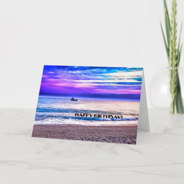 Cartão Happy Birthday Fine Art Card (Frente)