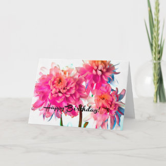 Cartão Happy Birthday Flowers Card