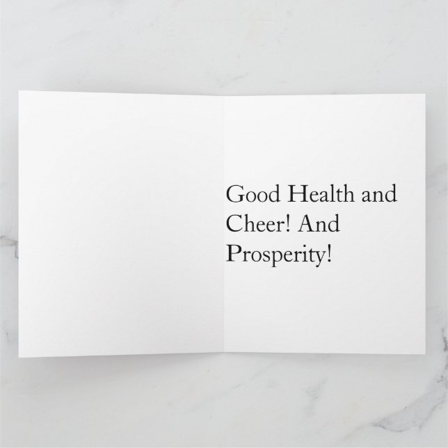 CARTÃO HAPPY BIRTHDAY FLOWERS GOOD GREETINGS  (Interior)