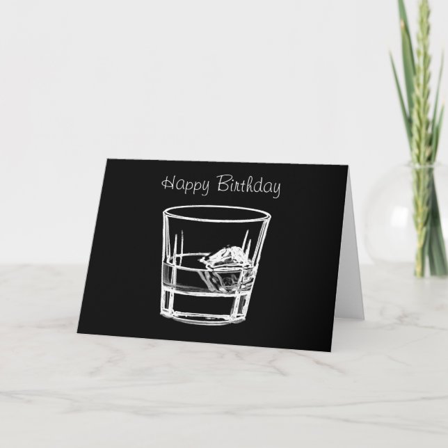 Cartão Happy Birthday for Whisky Lovers (Frente)