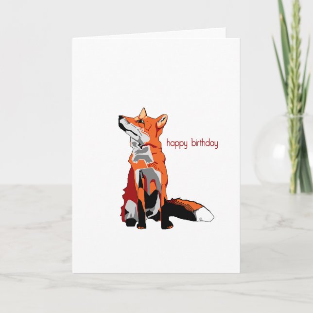 Cartão Happy birthday Foxy (Frente)