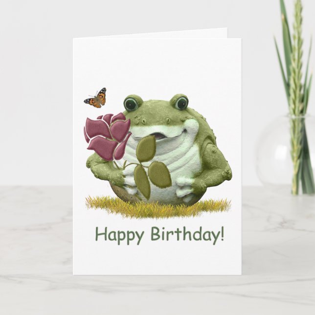 Cartão Happy Birthday Frog (Frente)
