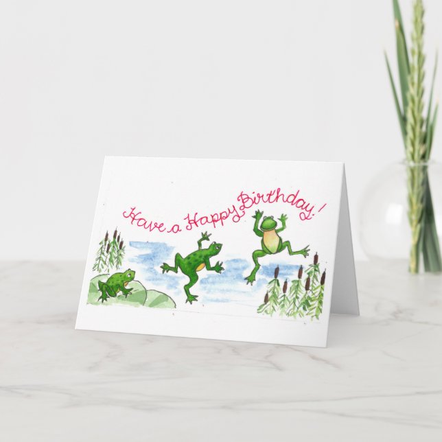Cartão Happy Birthday Frogs Card (Frente)