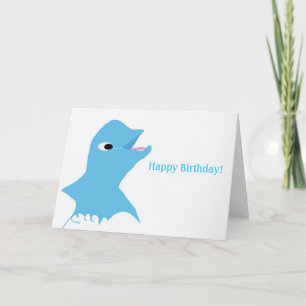 Cartão Happy Birthday from a Dolphin