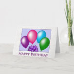 Cartão Happy Birthday From All Of Us<br><div class="desc">Happy Birthday from the group or all of us bright Birthday Balloon Birthday Card.</div>