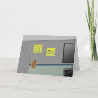 Cartão Happy Birthday, From All of Us! Office Cubicle