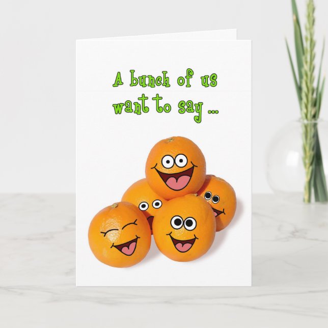 Cartão Happy Birthday from the Bunch of Us Greeting Card (Frente)