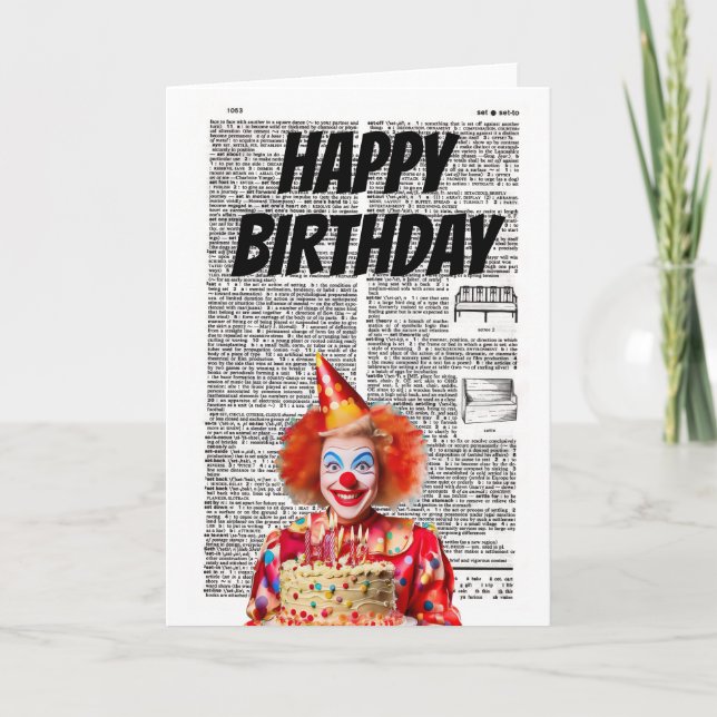 Cartão HAPPY BIRTHDAY from the Clown (Frente)