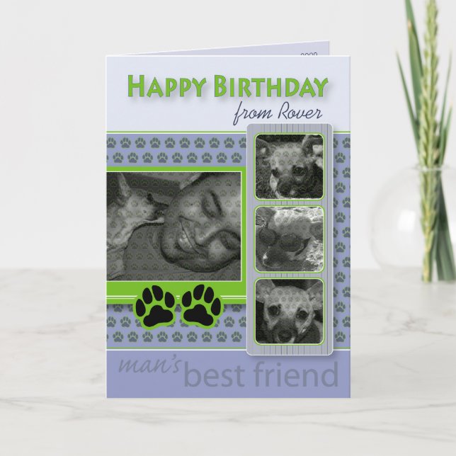 Cartão Happy Birthday From the Dog Birthday Card (Frente)