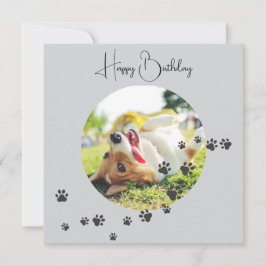 Cartão Happy Birthday from Your Furry Friend 2 Photos  