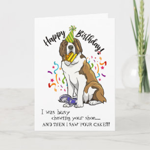 Cartão Happy Birthday from Your Saint Bernard Buddy