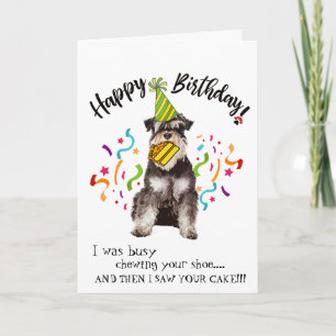 Cartão Happy Birthday from Your Schnauzer Buddy
