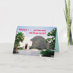 Cartão Happy Birthday - Gladys/Coal