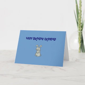 Cartão Happy Birthday Grandad Rabbit Card