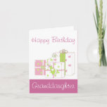 Cartão Happy Birthday Granddaughter<br><div class="desc">Sweet birthday card for Granddaughter</div>