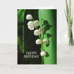 Cartão Happy Birthday Great Granddaughter Lily<br><div class="desc">Happy Birthday,  Great Granddaughter,  Lily of the Valley" Lily of the Valley is a favorite flower to celebrate birthdays,  especially in the spring.</div>