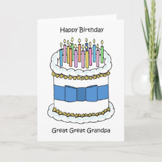 Cartão Happy Birthday Great Great Grandpa