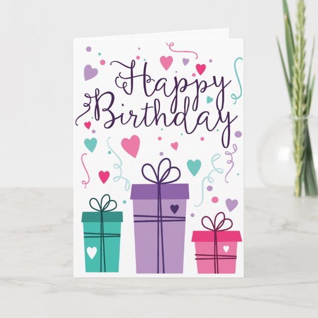 Cartão Happy Birthday Greeting Card (Frente)